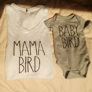Mama and baby matching tees
